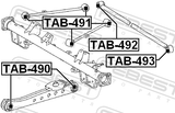 Febest TAB-490 Rear Arm Bushing
