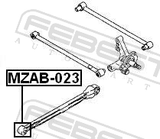 Febest MZAB-023 Rear Trailing Rod Bushing