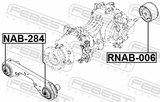 Febest RNAB-006 Rear Differential Bushing