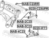 Febest NAB-2C23 Bushing, Rear Upper Control Arm