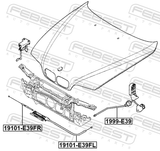 Febest 19101-E39FL Cable Assembly Hood Lock Control