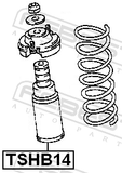 Febest TSHB14 Universal Boot With Jounce Bumper, Shock Absorber