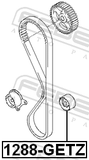 Febest 1288-GETZ Pulley Idler Timing Belt