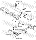 Febest HYAB-DFLOWR Bushing, Rear Transverse Arm