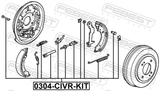 Febest 0304-CIVR-KIT Brake Shoe Fitting Kit