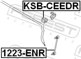 Febest KSB-CEEDR Rear Stabilizer Bar Bush D15.8