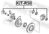 Febest KIT-R50 Wheel Bearing Repair Kit