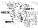 Febest 2990-DIS Belt Tensioner