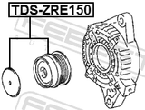 Febest TDS-ZRE150 Alternator Pulley