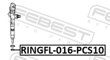 Febest RINGFL-016-PCS10 O-Ring Fuel Injector PCS 10