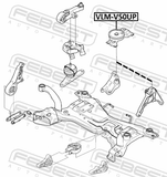 Febest VLM-V50UP Transmission Mount (Hydro)
