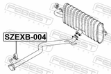 Febest SZEXB-004 Exhaust Pipe Support
