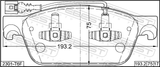 Febest 2301-T6F Pad Kit, Disc Brake, Front (With Wear Sensor, With Brackets)