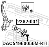 Febest 2382-001 Wheel Hub Front And Rear