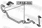 Febest CRSB-006 Front Stabilizer Bar Bush D25.1