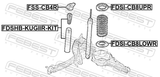 Febest FDSI-CB8UPR Rear Spring Upper Seat