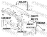 Febest 2225-YPR Rear Transverse Link With Ball Joint