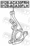 Febest 0128-ACA30FRH Steering Knuckle Right