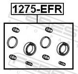 Febest 1275-EFR Rear Brake Caliper Repair Kit (Set For Two Sides)