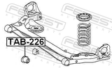 Febest TAB-226 Rear Crossmember Bushing