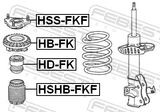 Febest HD-FK Front Shock Absorber Jounce Bumper