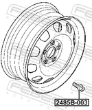 Febest 2485B-003 Wheel Bolt M12X1.5 L50.6