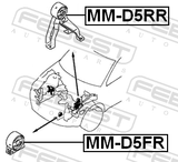 Febest MM-D5FR Front Engine Mount Mt/Cvt