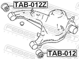 Febest TAB-012 Bushing, Rear Lower Control Arm