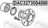 Febest DAC32730040M Rear Wheel Bearing 32X73X40