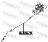 Febest 04106-GF Transmission Gear Change Cable