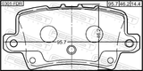 Febest 0301-FDR Pad Kit, Disc Brake, Rear - Kit