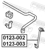 Febest 0123-002 Front Right Stabilizer Link / Sway Bar Link