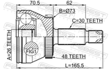 Febest 1210-IKA48 Outer CV Joint 26X73X30