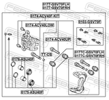 Febest 0103-GSV70F Disc Brake Clip Set (Set For Two Sides)