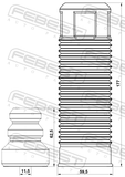 Febest HSHB-ACCVIIF-KIT Boot With Jounce Bumper Front Shock Absorber Kit