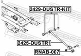 Febest 2429-DUSTR-KIT Repair Kit, Camber Adjusting Eccentric Bolt