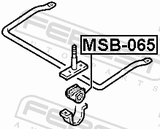 Febest MSB-065 Front Stabilizer Bar Bush D31