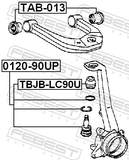 Febest TAB-013 Bushing, Front Upper Control Arm