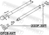 Febest OPCB-ANT Drive Shaft Bearing