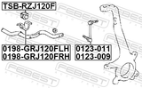 Febest TSB-RZJ120F Front Stabilizer Bar Bush D28