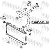 Febest 05460-323LH Radiator Hose