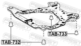 Febest TAB-733 Subframe Rear Bushing