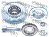 Febest 0287-P12 Pulley Tensioner Kit