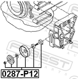 Febest 0287-P12 Pulley Tensioner Kit