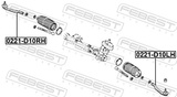 Febest 0221-D10RH Steering Tie Rod End Right