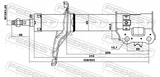 Febest 12666483FR Shock Absorber Front Right