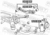 Febest ADAB-021 Bushing, Rear Transverse Arm