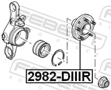 Febest 2982-DIIIR Rear Wheel Hub