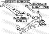 Febest MAB-072 Bushing, Rear Trailing Arm
