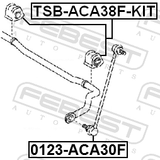 Febest TSB-ACA38F-KIT Front Stabilizer Bar Bush Kit D22.2